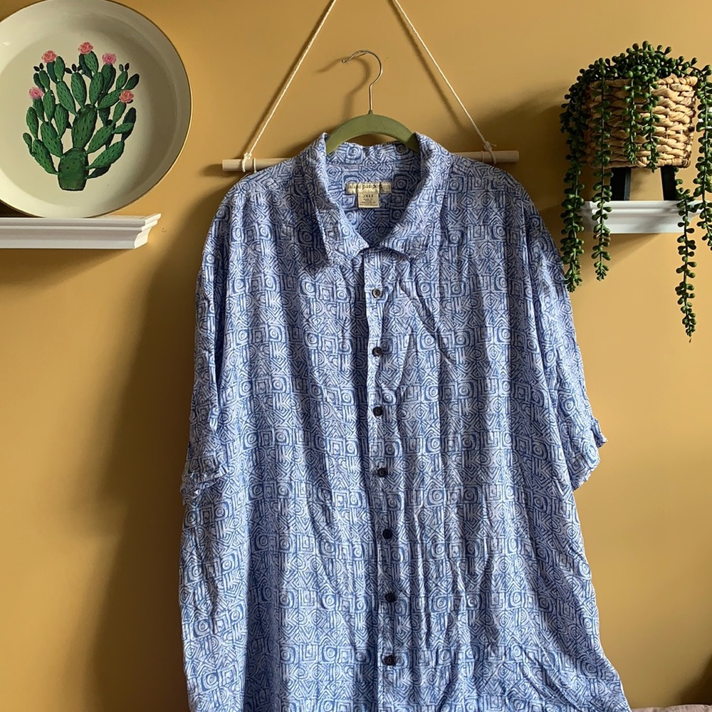 Hawaiian print short sleeve button up